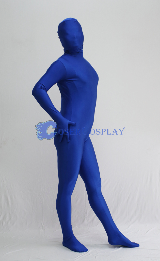 Unicolor Deep Blue Zentai Halloween Costumes